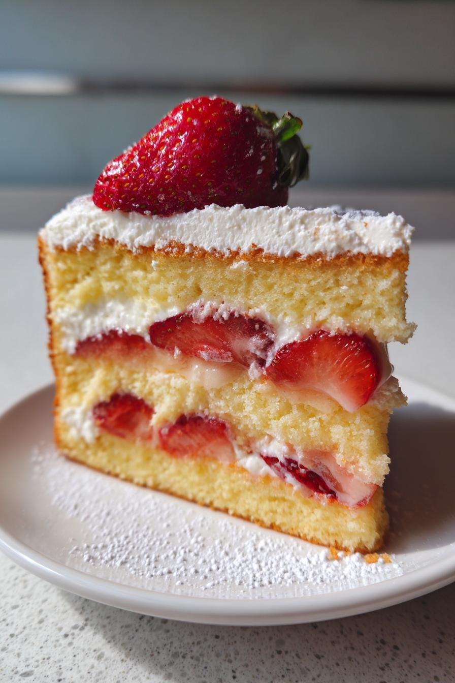 erdbeerkuchen vom blech mit vanillepudding einfach geniesen
