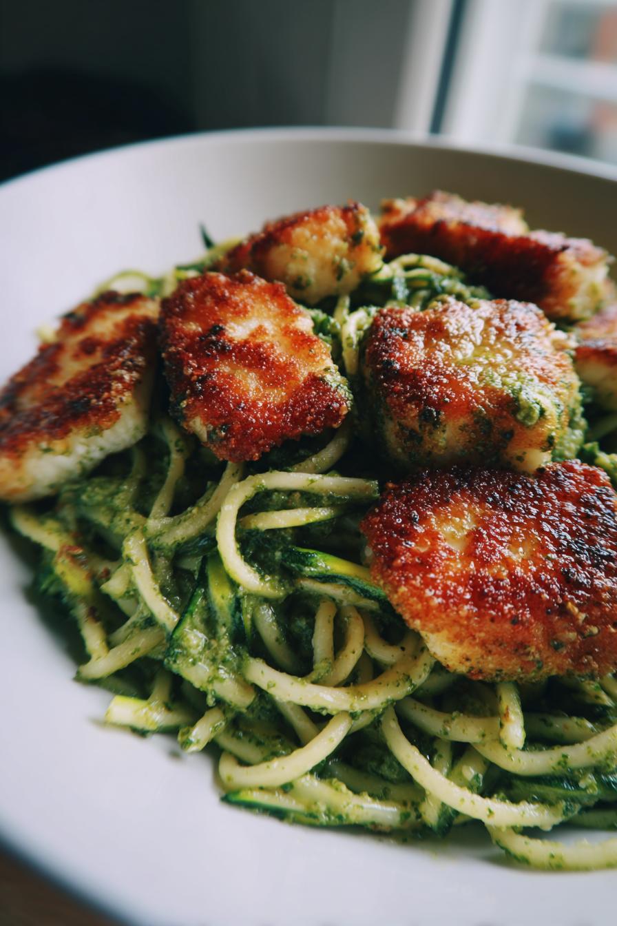 halloumi mit zucchini pesto nudeln ein genuss fur alle - detail 2