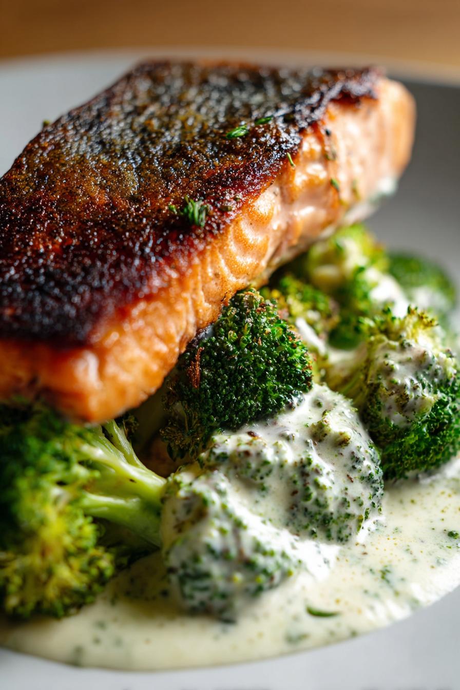 schwarzer lachs mit brokkoli alfredo einfach zubereiten