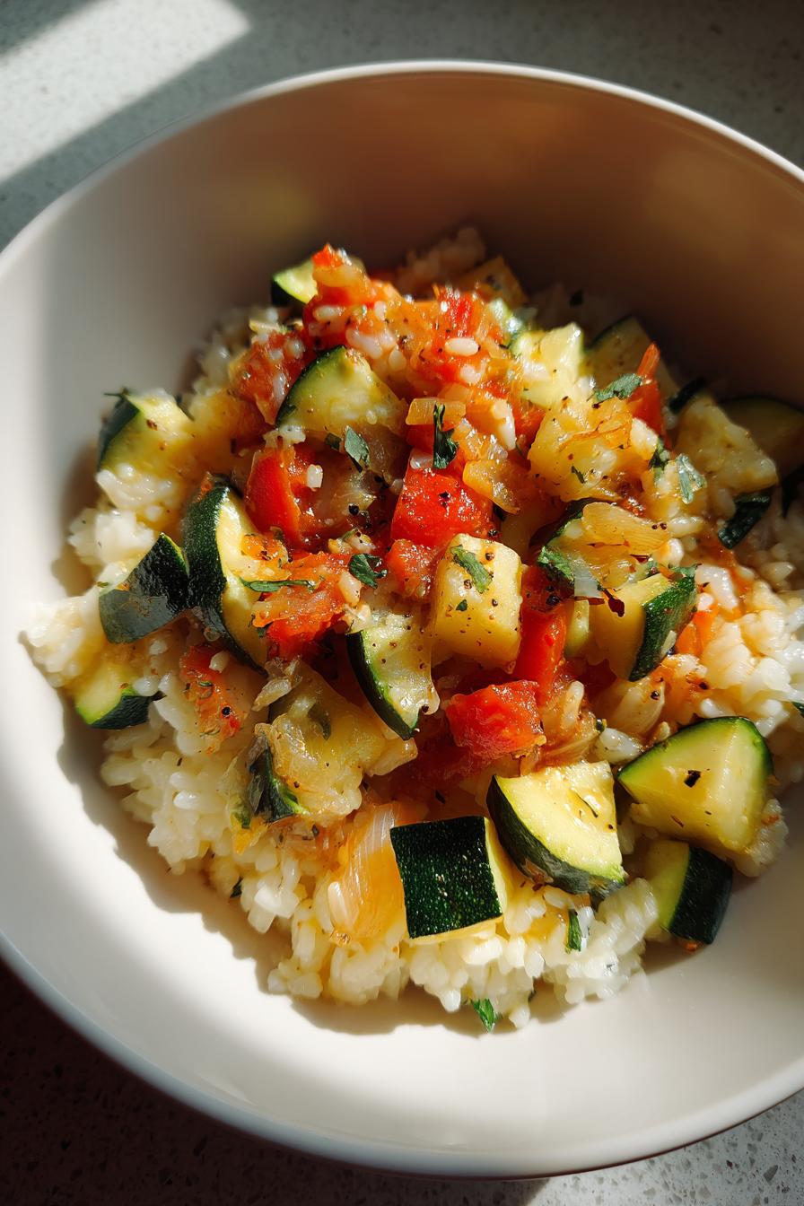 zucchini tomaten reis rezept fur ein schnelles abendessen - detail 2