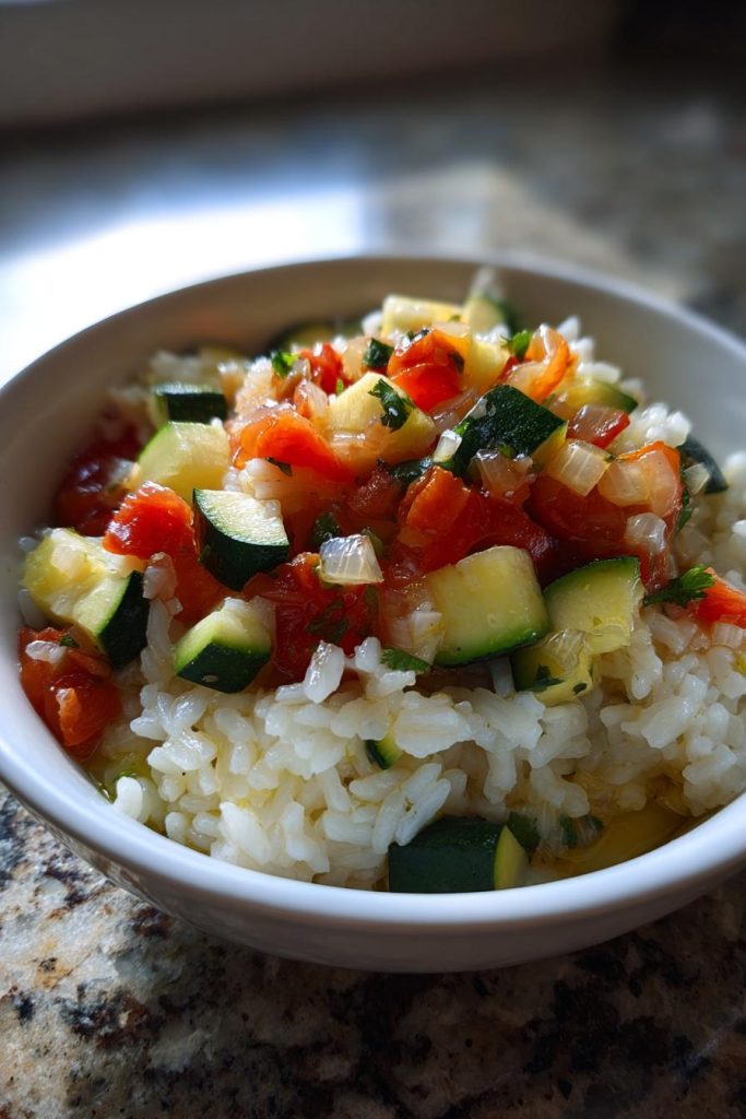 zucchini tomaten reis rezept fur ein schnelles abendessen